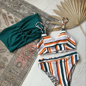 Maaji Reversible Bikini Bralette Top (M) and Reversible Susie Q Bottoms (L)